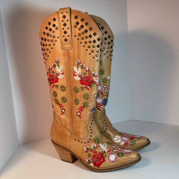 dingo Shoes - Dingo Poppy Women’s Leather Cowgirl Boots